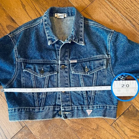 Vintage REAL 80s oversized Dolman Guess Marciano Crop Jacket S 🇺🇸 - Picture 9 of 14